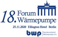 Logo für das 18. Forum Wärmepumpe am 25. November 2020 im Ellington Hotel in Berlin, organisiert vom Bundesverband Wärmepumpe e.V.