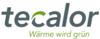 Logo von tecalor mit dem Slogan „Wärme wird grün“. Es vermittelt den Fokus auf umweltfreundliche Wärmeversorgung.