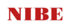 Das Bild zeigt das Logo der Marke NIBE in rot auf weißem Hintergrund. Der Schriftzug ist modern und klar gestaltet.