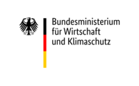 Logo des Bundesministeriums für Wirtschaft und Klimaschutz. Es zeigt den Bundesadler und die Farbstreifen der deutschen Flagge in Schwarz, Rot und Gold. Der Text lautet: "Bundesministerium für Wirtschaft und Klimaschutz".
