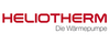 Logo von Heliotherm, einem Anbieter von Wärmepumpen. Der Schriftzug „HELIOTHERM“ steht in roten Buchstaben, darunter der Slogan „Die Wärmepumpe“ in kleinerer Schrift.