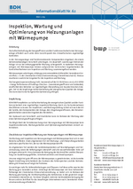 Informationsblatt Nr. 62: Inspektion, Wartung und Optimierung von Heizungsanlagen mit Wärmepumpe