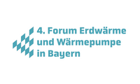 Text: "4. Forum Erdwärme und Wärmepumpe in Bayern" – Titel einer Veranstaltung, die sich mit geothermischer Energie und der Nutzung von Wärmepumpen in Bayern beschäftigt.