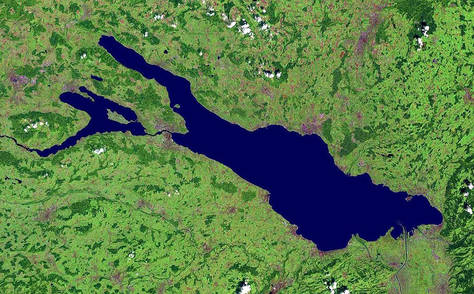 Satellitenfoto vom Bodensee